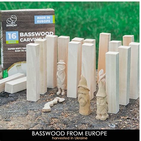 Beavercraft Bw Basswood Carving Blocks Whittling Wood Carving Kit For