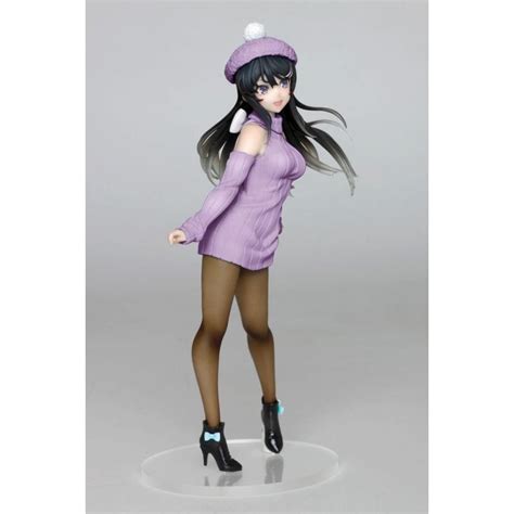 Rascal Does Not Dream Of Bunny Girl Senpai Figurine Mai Sakurajima Knit One Piece Ver Taito