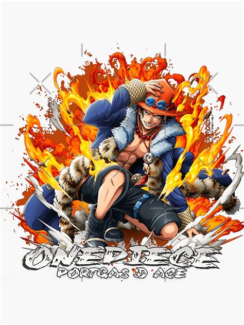 Anime One Piece Portgas D Ace Aka The Fire Fist Sticker For Sale By