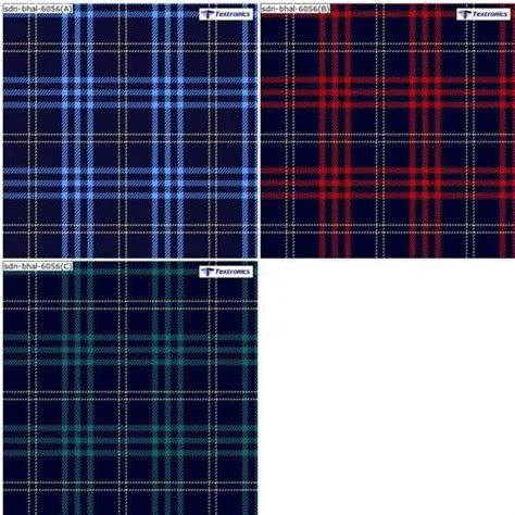 Poly Blend Inch Yarn Dyed Brokan Twill Check Shirting Fabric