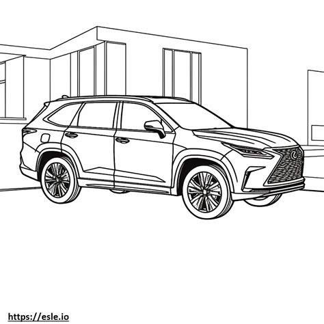 Lexus Rx 500h Awd 2024 Coloring Page