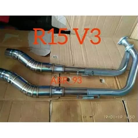 Jual Pipa Leher Knalpot Yamaha R15 V3 Atau R15 New D50 Shopee Indonesia