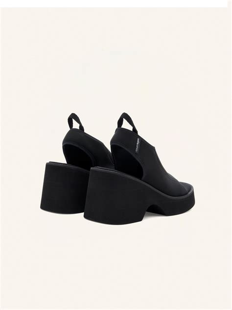 Courreges Shoes Wave Sandals Black Jet Mexico