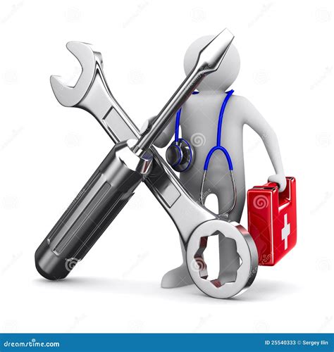 Technical Service On White Stock Illustration Illustration Of