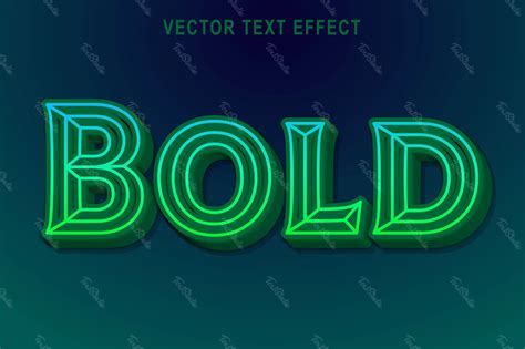 Bold Multiline Neon Font Style Effect Vector File Illustrator Premium