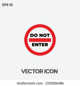 Do Not Enter Road Sign Vector Stock Vector (Royalty Free) 1530306386 ...