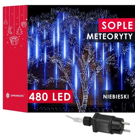 SOPLE 480led METEORY 50cm LAMPKI ZEWNĘTRZNE IP44 PADAJĄCY ŚNIEG 6m