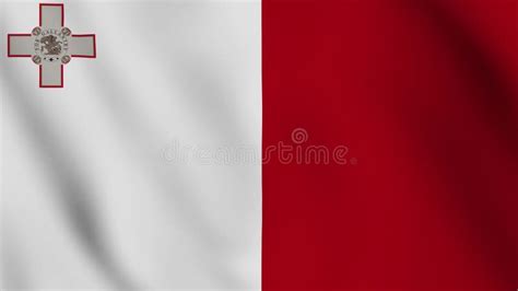 Malta National Flag Close Up Waving Video Animation Stock Video Video