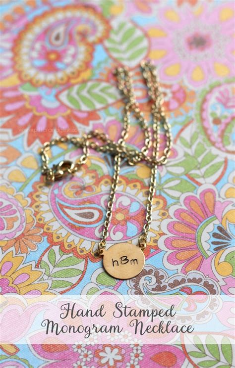 Pitterandglink Hand Stamped Monogram Necklace