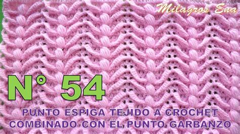 Punto N 54 Tejido A Crochet Punto Espiga Combinado Con El Punto