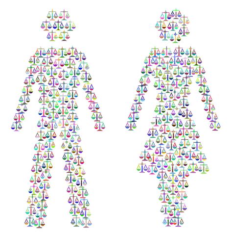 Prismatic Gender Equality Male And Female Figures 2 No Background Permaclipart