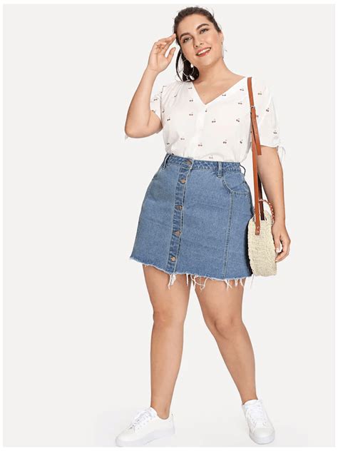 Plus Size Finn Skirt Plus Size Denim Mini Skirt Denim Skirt Outfit Plus Size Denim Skirt