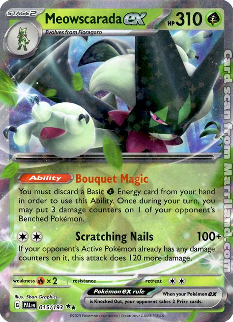 Meowscarada Ex 015 Paldea Evolved TCG Marriland