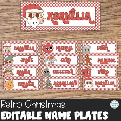 Classroom Name Tags, Christmas Classroom Decor, Christmas Decorations ...