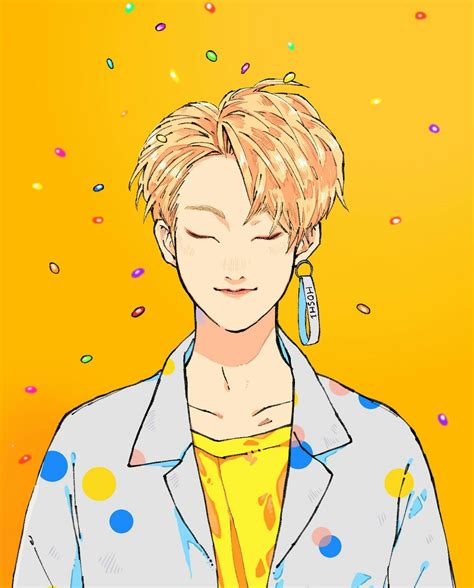 Hoshi Svt Seventeen Fanart Male Sketch Kpop Fan Art