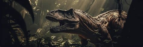 Premium Photo Fearsome Trex In The Heart Of The Jungle A Prehistoric