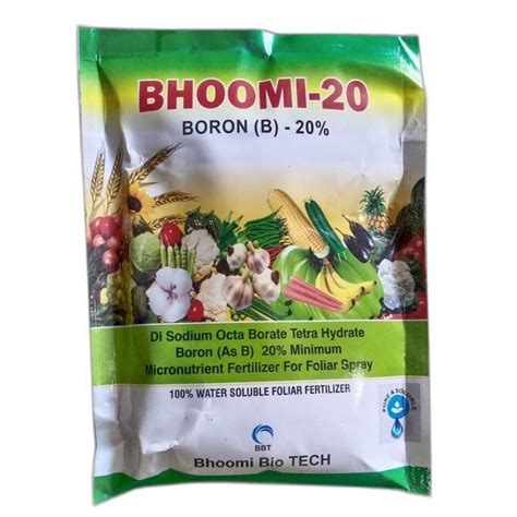 Powder Boron 20 Water Soluble Foliar Fertilizer For Follar Spray At