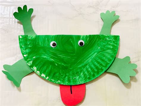 Paper Plate Frog Craft Frog Crafts Frog Crafts Preschool Preschool