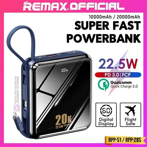 Remax Official Remax W Super Fast Charging Powerbank With Built In