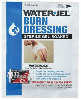 Water Jel X Foil Pack Sterile Gel Soaked Burn Dressing Bayshore