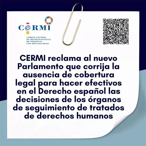 Cermi Reclama Al Nuevo Parlamento Que Corrija La Ausencia De Cobertura