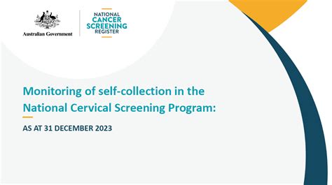 Update On Cervical Screening Self Collection Uptake Australian