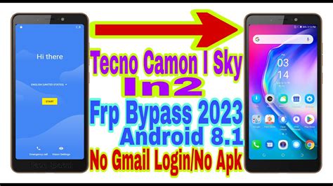 Tecno Camon I Sky In2 Android 8 1 Frp Bypass New Trick 2023 No Pc