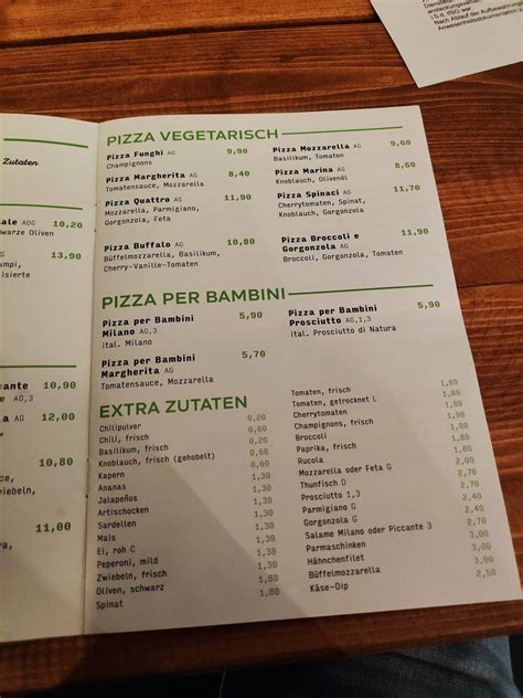 Speisekarte Von Pizzawerk Berlin Grünauer Str 6