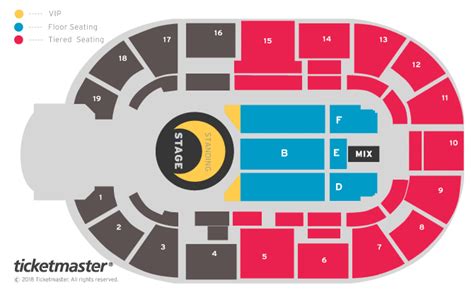 Olly Murs Seating Plan - Motorpoint Arena Nottingham