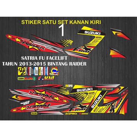 Jual Striping Satria Fu Facelift Th Bintang Raider Shopee