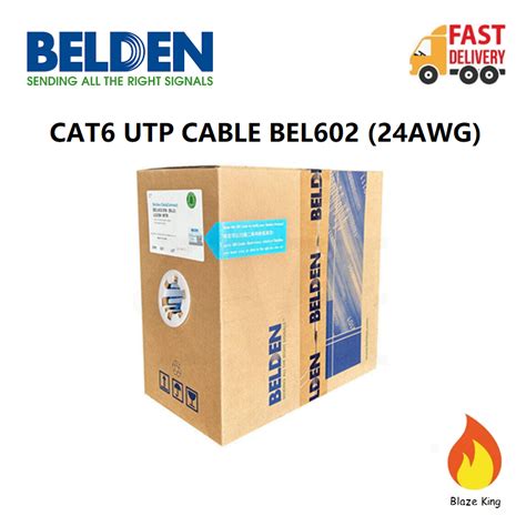 BELDEN CAT6 UTP Cable BEL602 (24AWG) Blue | Lazada