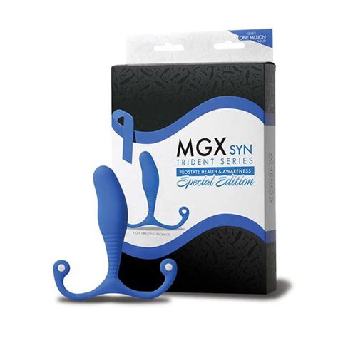 Aneros Mgx Syn Trident Series Special Edition Prostate Stimulator Blue Cherryaffairs