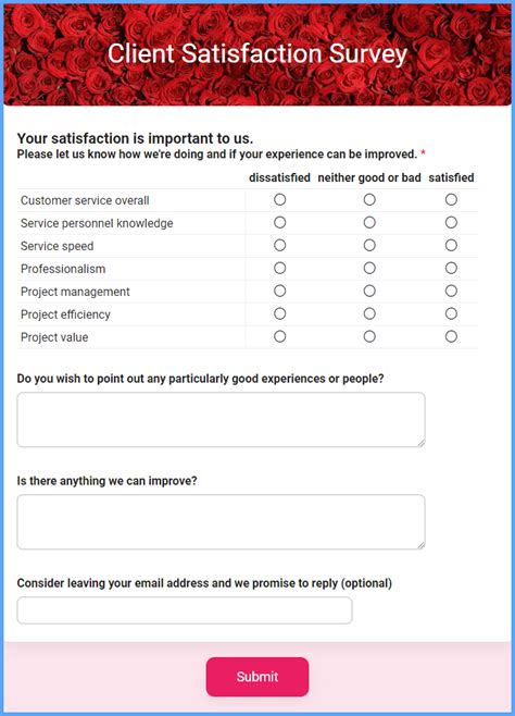 Customer Satisfaction Survey Template