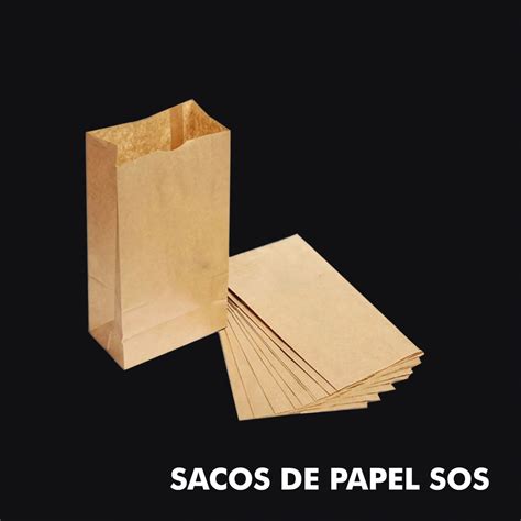 Saco Sos Papel Semi Kraft Mix Kg Pp Mini Liso Delivery Shopee Brasil