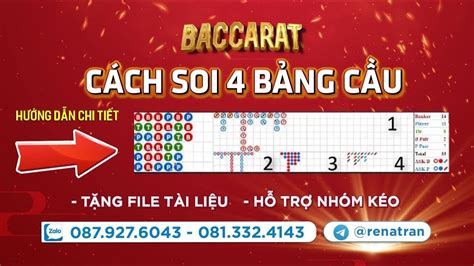 BACCARAT CÁCH SOI 4 BẢNG CẦU YouTube