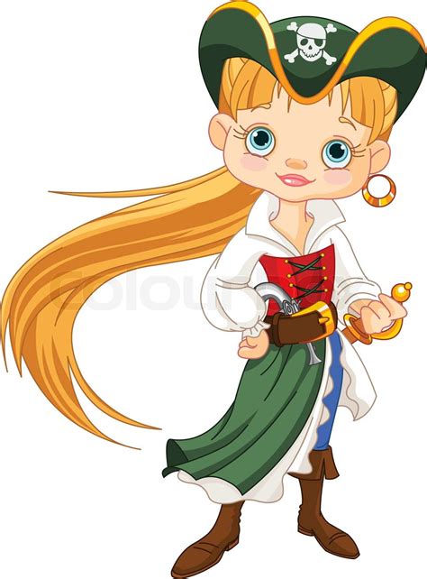 Pirate Girl Stock Vector Colourbox