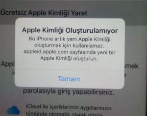 Apple kimliği oluşturulamıyor sorunu çözümü Sistem ve Ağ Uzmanlığı