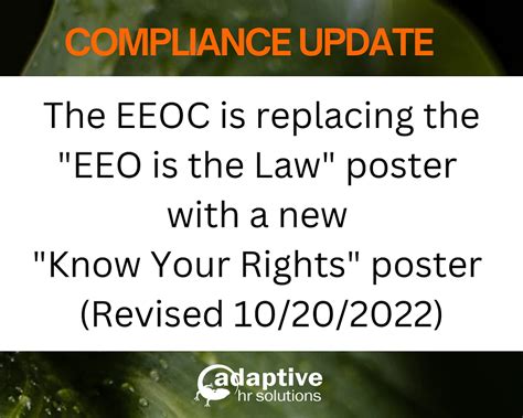 Compliance Update: 10/19 EEOC Poster