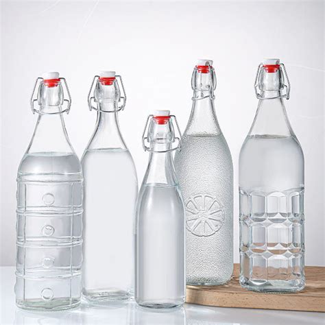 Factory Direct Custom Swing Top Glass Bottle With Swing Top250ml 500ml 750ml 1000ml Glass