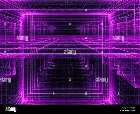 Purple Perspective Background Abstract Computer Generated D