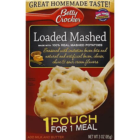 Betty Crocker Mashed Potatoes Loaded 3 Oz Pantry Foodtown