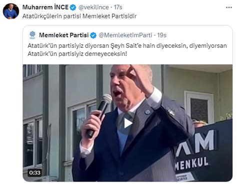 Said Nursi ye iftira atan Muharrem İnce nin tepkiler sonrası hain