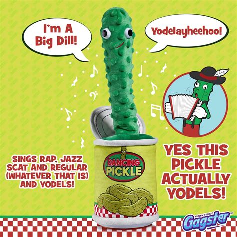 Gagster Dancing Pickle Sings Repeats What You Say Tells Jokes