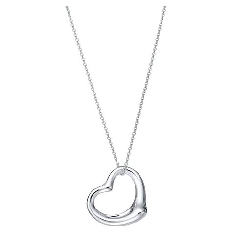 Tiffany And Co Elsa Peretti Open Heart Diamond 950 Platinum Pendant