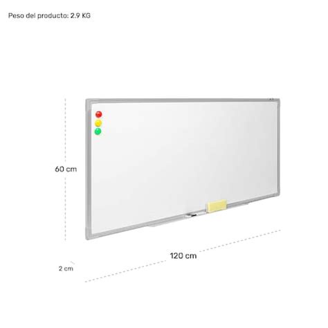 Pizarron Blanco Escolar 120x60cm Marcadores Borrador Imanes