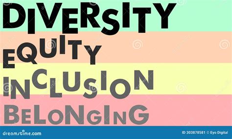 Diversity Equity Inclusion And Belonging Illustration Stock