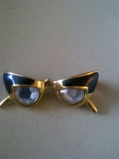 Vintage Cat Eye Glasses Brooch By 1vintagetresor On Etsy 20 00