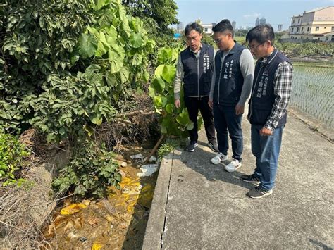 西屯農田灌溉溝渠出現不明油污 中市府依法告發 地方 中央社 Cna