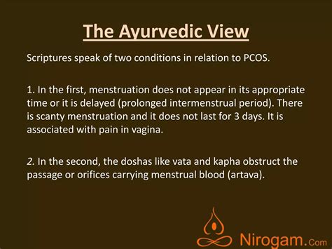 Poly Cystic Ovarian Disease And Ayurveda PPT