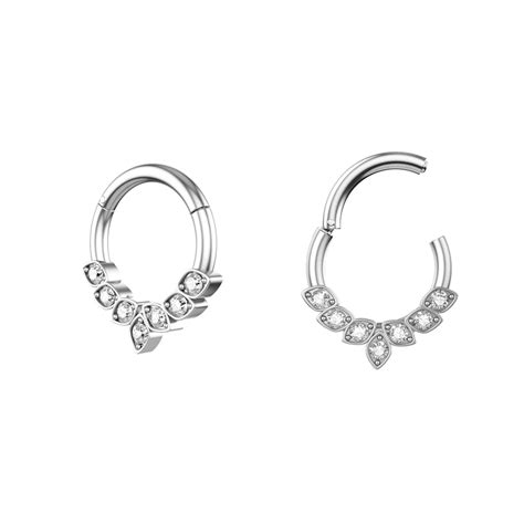 ANNEAU DE PIERCING 2418GD Anneau De Nez En Acier Inoxydable Cristal